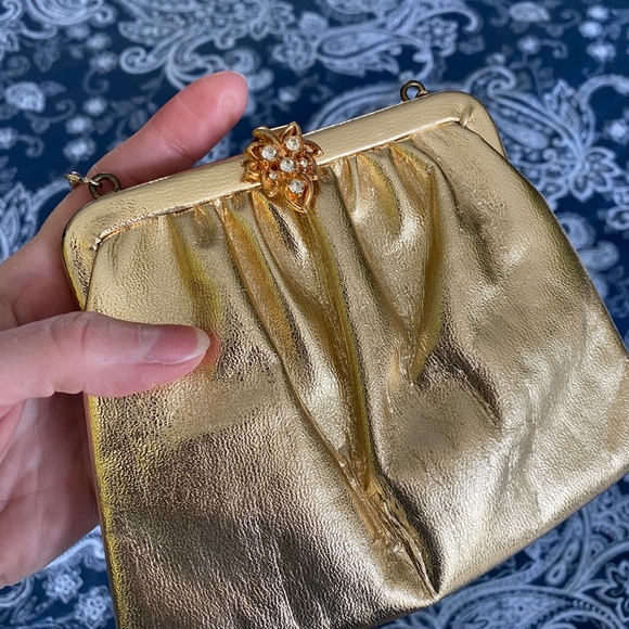 Vintage gold purse clutch bag - Picture 2 of 5